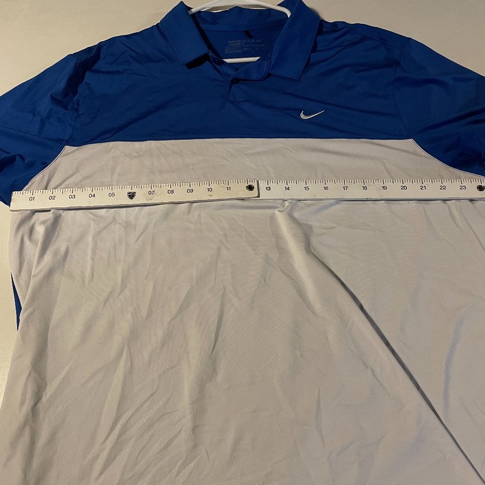 Nike Golf Colorblock Polo - Size Extra Large (XL), Blue/White